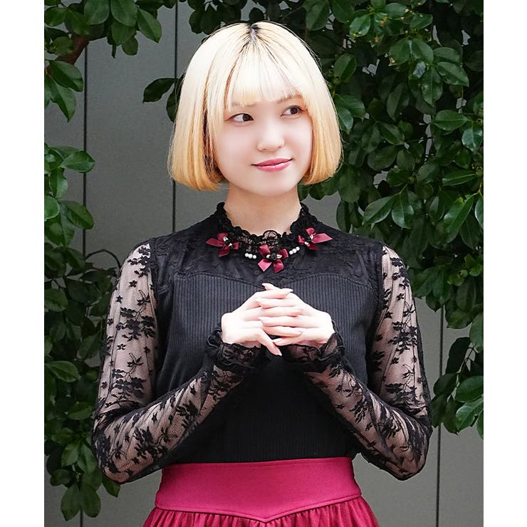 ローズ×リボン装飾インナー | axes femme | 詳細画像10 