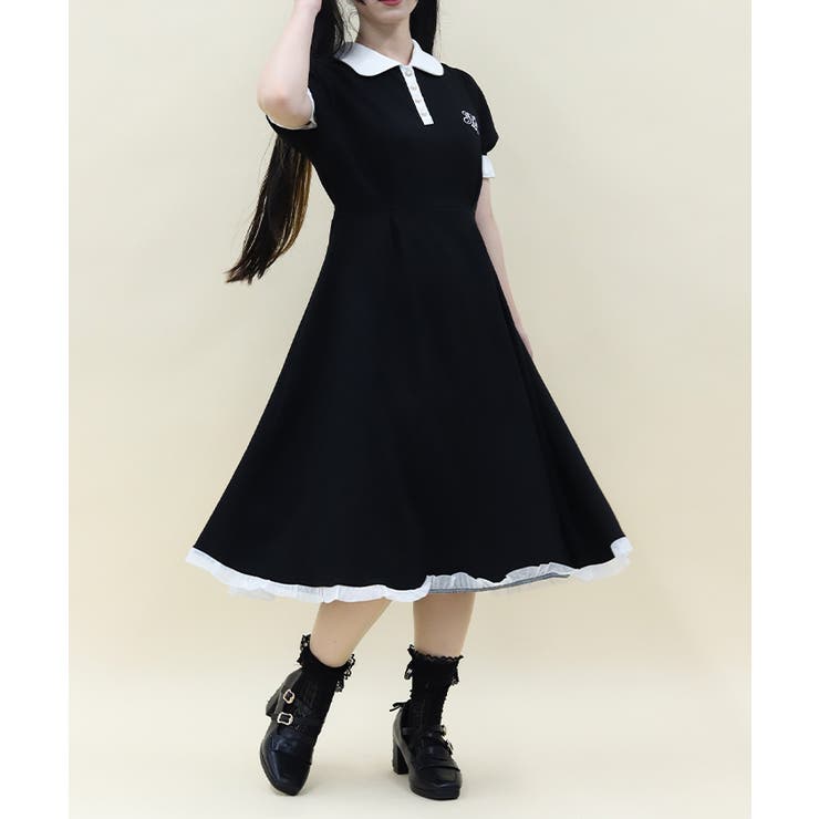 バイカラースムースポロワンピース | axes femme | 詳細画像9 