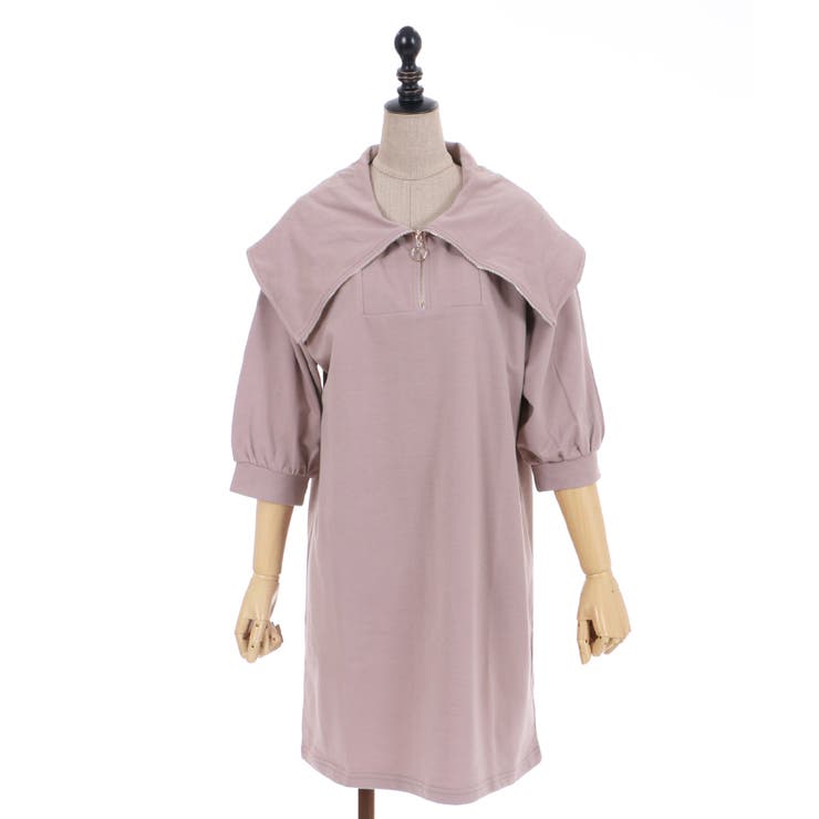 ハーフジップカットOP[品番：IGAW0001649]｜axes femme