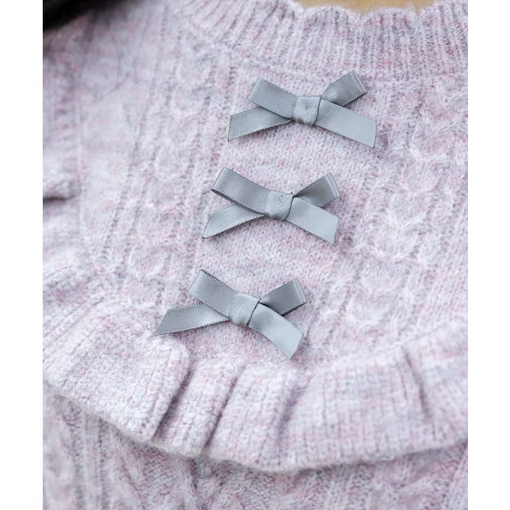 ブロッキングフリルニットワンピース | axes femme | 詳細画像5 