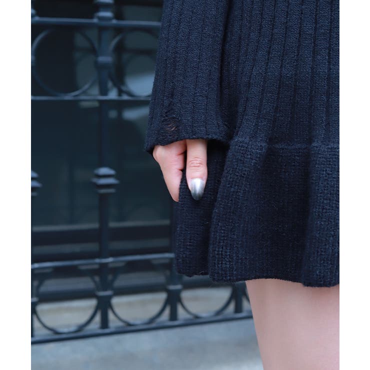 オフショルフリルニットチュニ | axes femme | 詳細画像10 