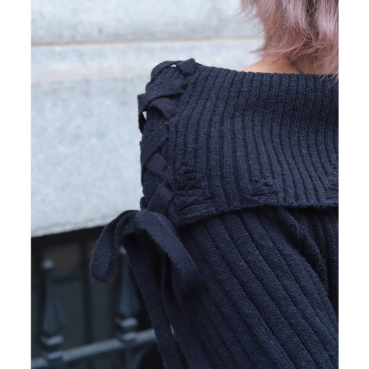 オフショルフリルニットチュニ | axes femme | 詳細画像11 