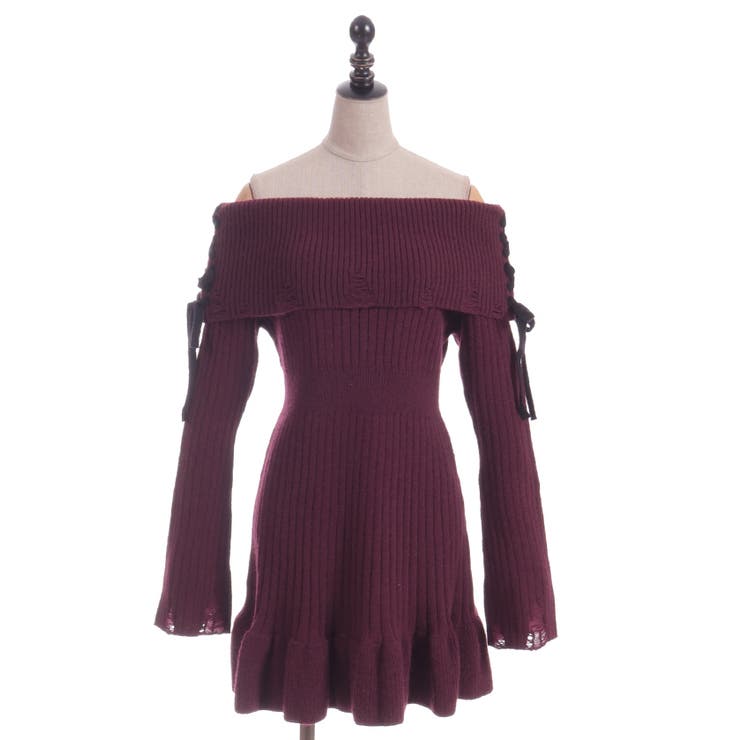 オフショルフリルニットチュニ | axes femme | 詳細画像15 