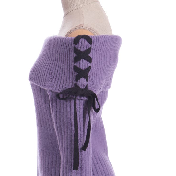 オフショルフリルニットチュニ | axes femme | 詳細画像24 