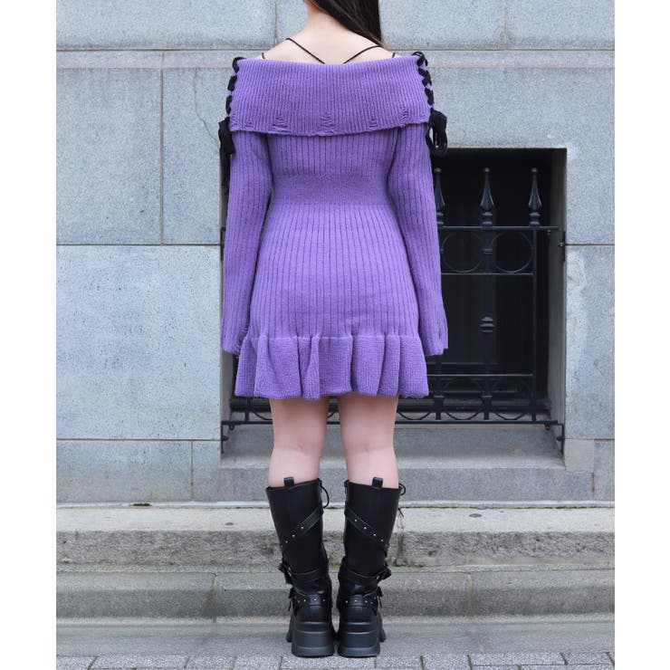 オフショルフリルニットチュニ | axes femme | 詳細画像3 