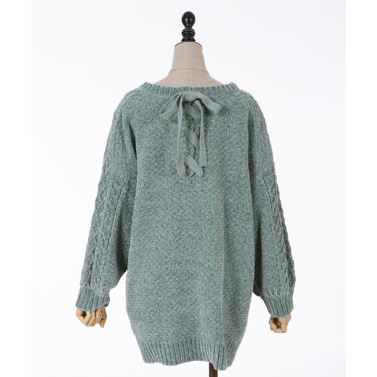 ベロアモールニットチュニック[品番：IGAW0000705]｜axes femme