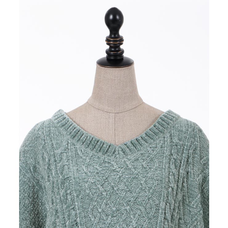 ベロアモールニットチュニック[品番：IGAW0000705]｜axes femme