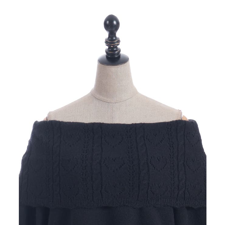 ハート×ケーブル柄チュニワンピース | axes femme | 詳細画像13 