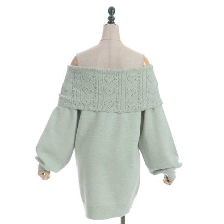 ハート×ケーブル柄チュニワンピース | axes femme | 詳細画像21 