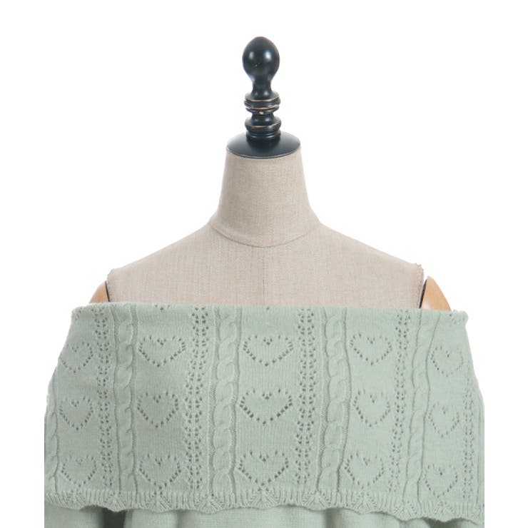 ハート×ケーブル柄チュニワンピース | axes femme | 詳細画像22 