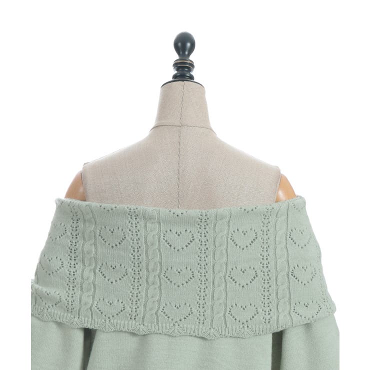 ハート×ケーブル柄チュニワンピース | axes femme | 詳細画像25 