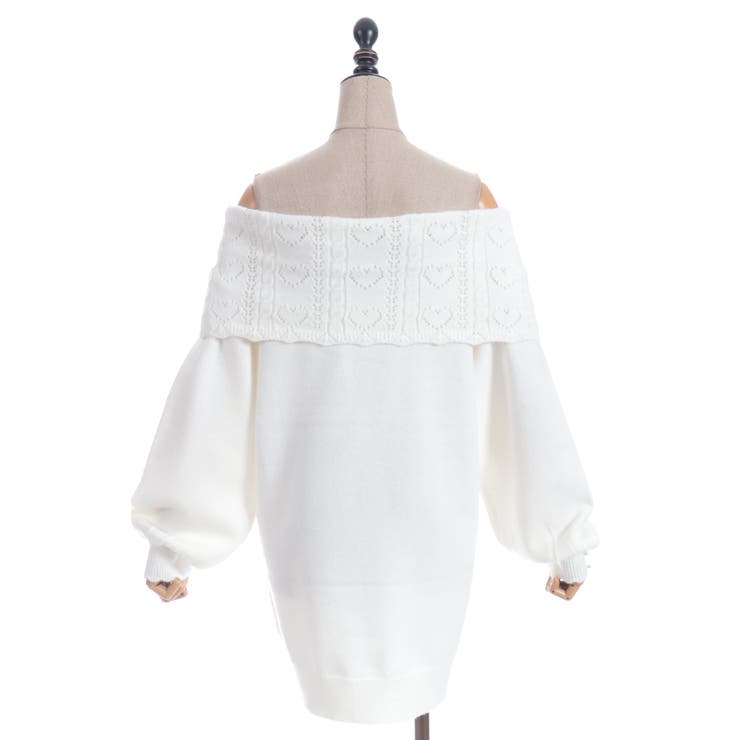 ハート×ケーブル柄チュニワンピース | axes femme | 詳細画像4 