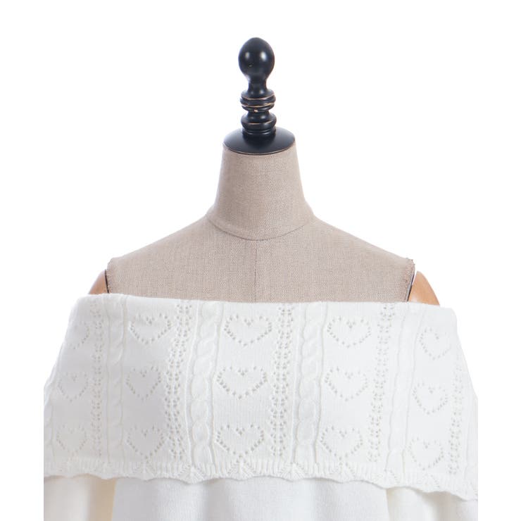 ハート×ケーブル柄チュニワンピース | axes femme | 詳細画像5 