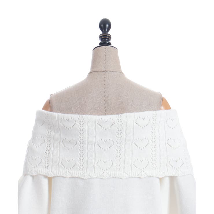 ハート×ケーブル柄チュニワンピース | axes femme | 詳細画像9 