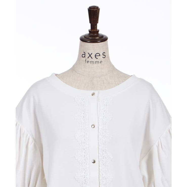 クルーネック半袖カーディガン[品番：IGAW0001916]｜axes femme