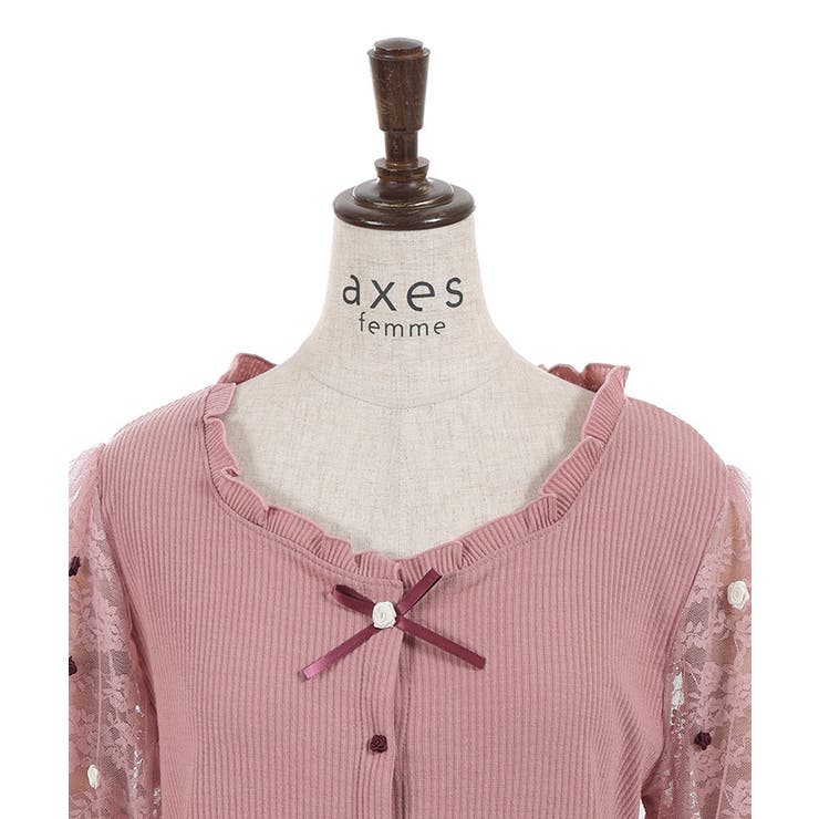 ローズ×リボンカットカーデ | axes femme | 詳細画像14 