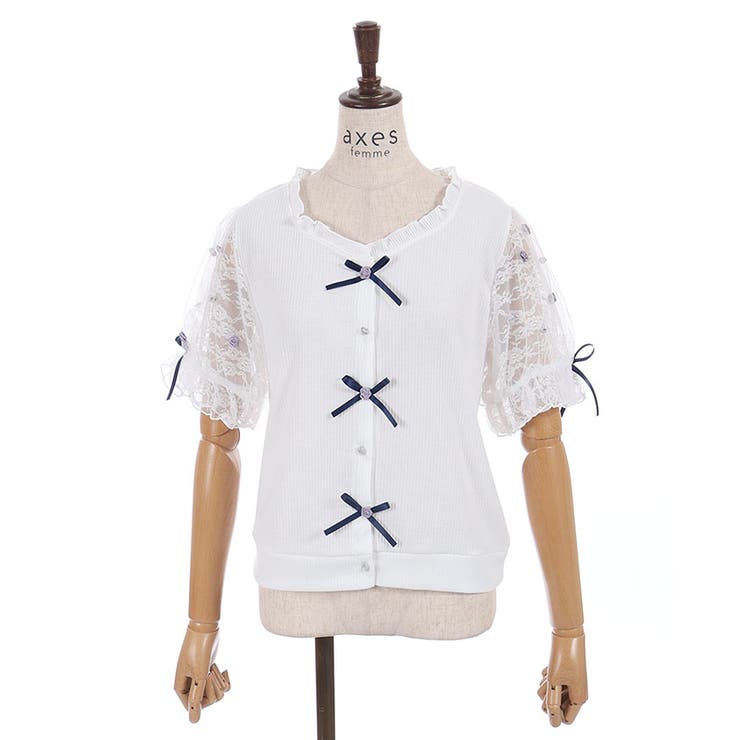 ローズ×リボンカットカーデ | axes femme | 詳細画像19 