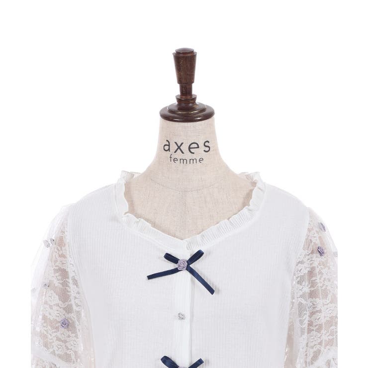ローズ×リボンカットカーデ | axes femme | 詳細画像22 