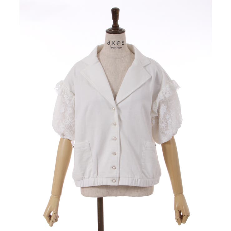 レース袖ジャケット[品番：IGAW0003646]｜axes femme