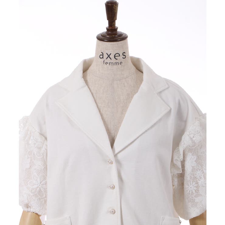 【アン吉】新品タグ付き白レースジャケット アン吉】新品タグ付き白レースジャケット