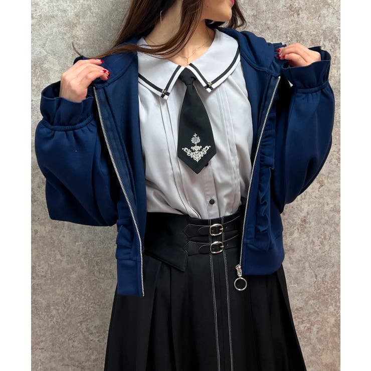 ショート丈ダンボールパーカー[品番：IGAW0004814]｜axes femme
