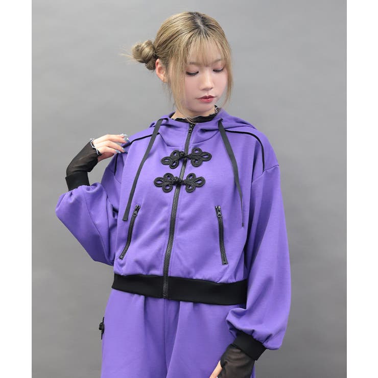 チャイナボタンＺＩＰパーカー | axes femme | 詳細画像1 