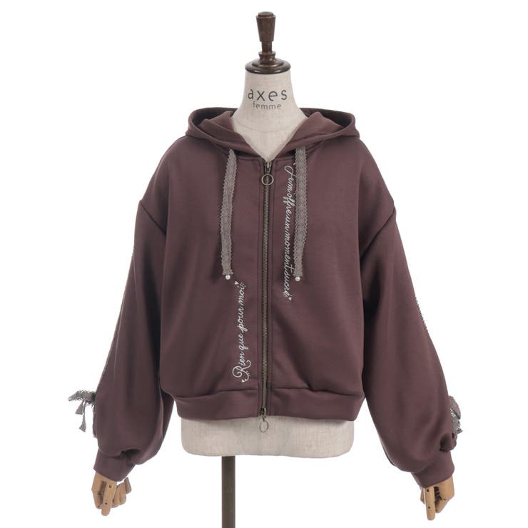 トーションレース刺繍パーカー | axes femme | 詳細画像15 