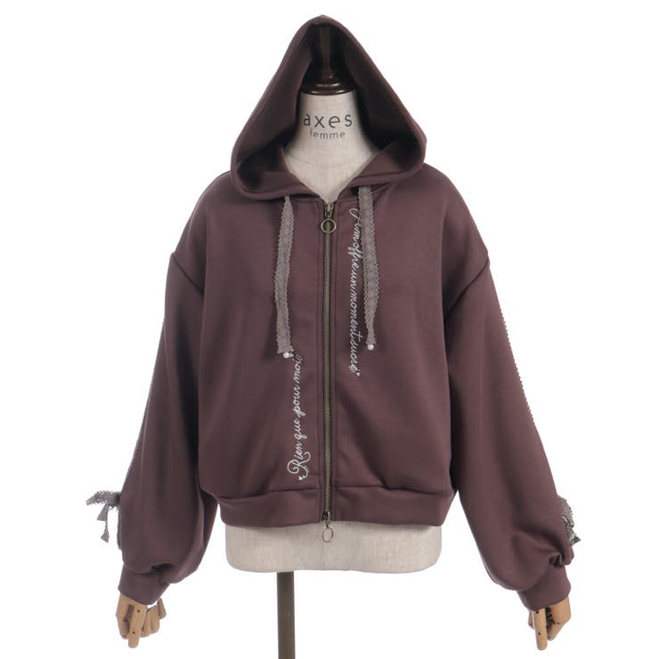 トーションレース刺繍パーカー | axes femme | 詳細画像19 