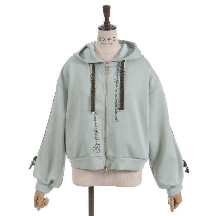 トーションレース刺繍パーカー | axes femme | 詳細画像22 