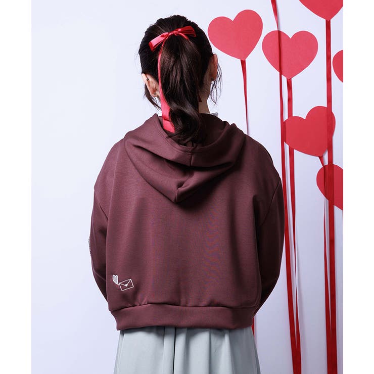 トーションレース刺繍パーカー | axes femme | 詳細画像3 