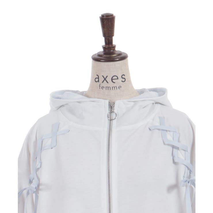 ＵＶカット編み上げパーカー | axes femme | 詳細画像25 