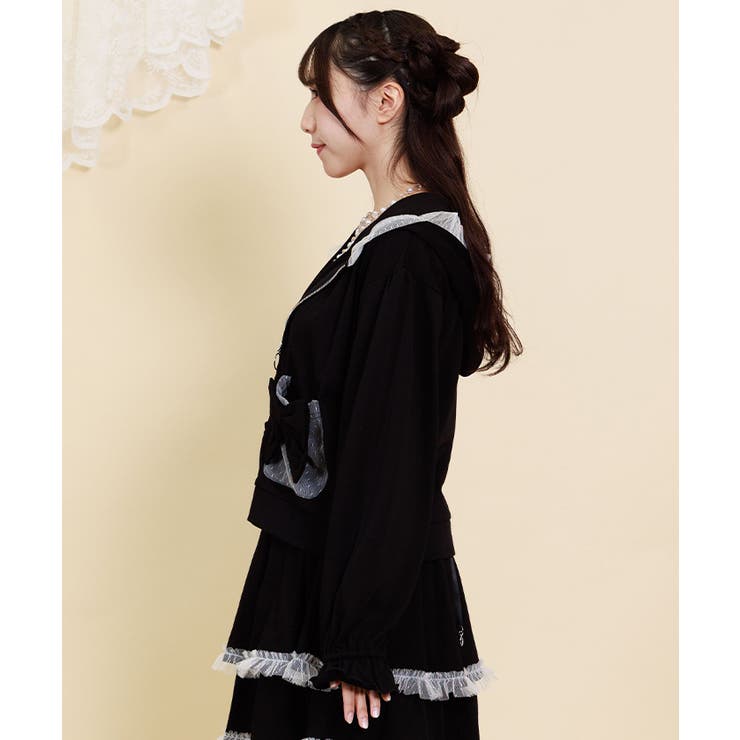 ドットチュール使いパーカー | axes femme | 詳細画像2 