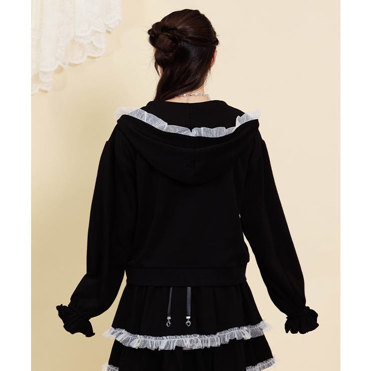 ドットチュール使いパーカー | axes femme | 詳細画像3 