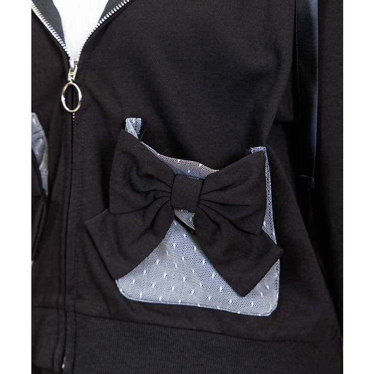 ドットチュール使いパーカー | axes femme | 詳細画像6 