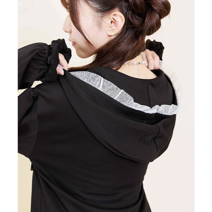 ドットチュール使いパーカー | axes femme | 詳細画像8 