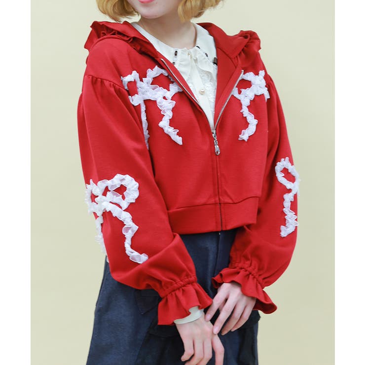 リボンフリルパーカー | axes femme | 詳細画像1 