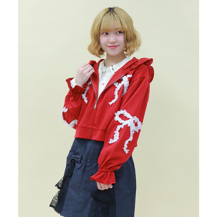 リボンフリルパーカー | axes femme | 詳細画像10 