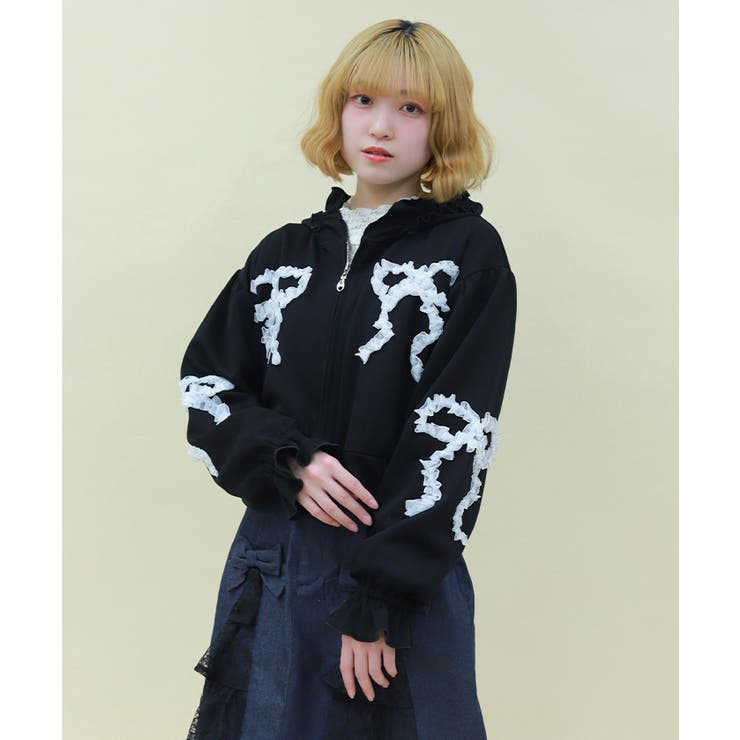 リボンフリルパーカー | axes femme | 詳細画像11 