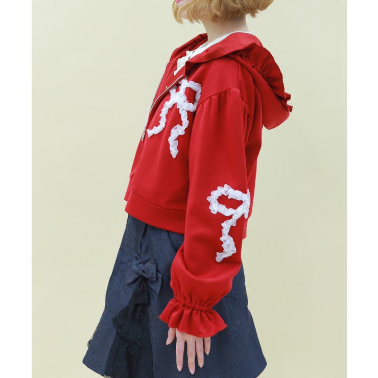 リボンフリルパーカー | axes femme | 詳細画像2 