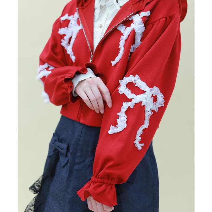 リボンフリルパーカー | axes femme | 詳細画像5 