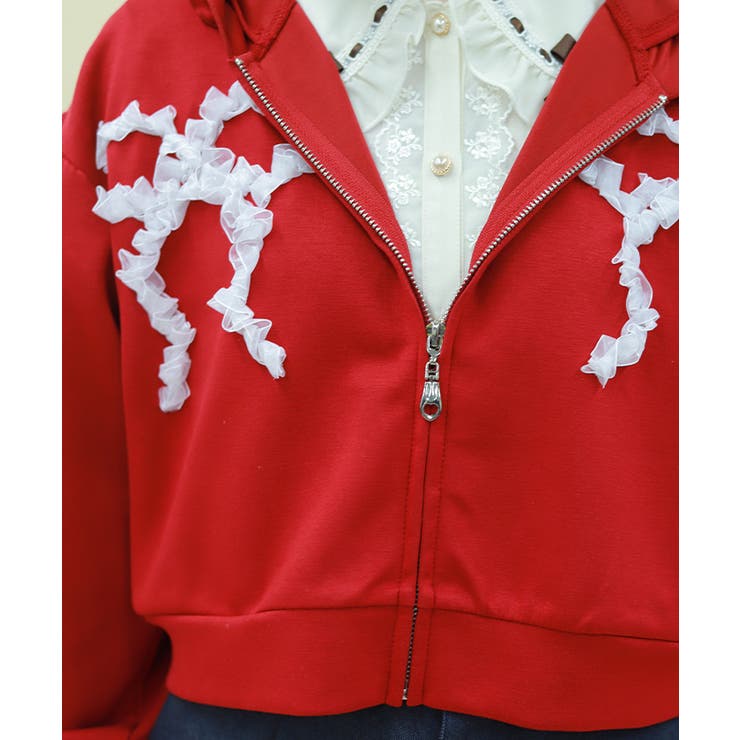 リボンフリルパーカー | axes femme | 詳細画像6 