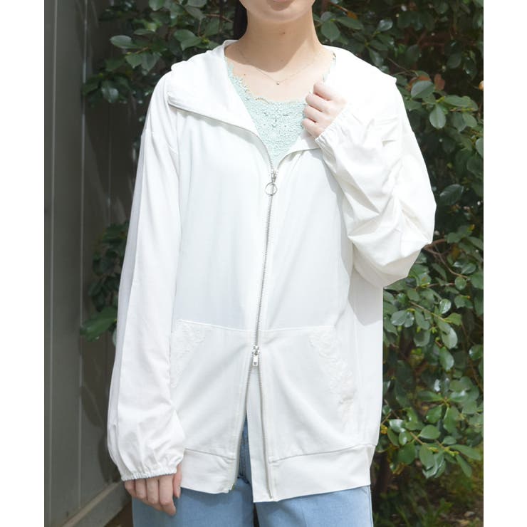 白 | ＵＶカットロングパーカー | axes femme