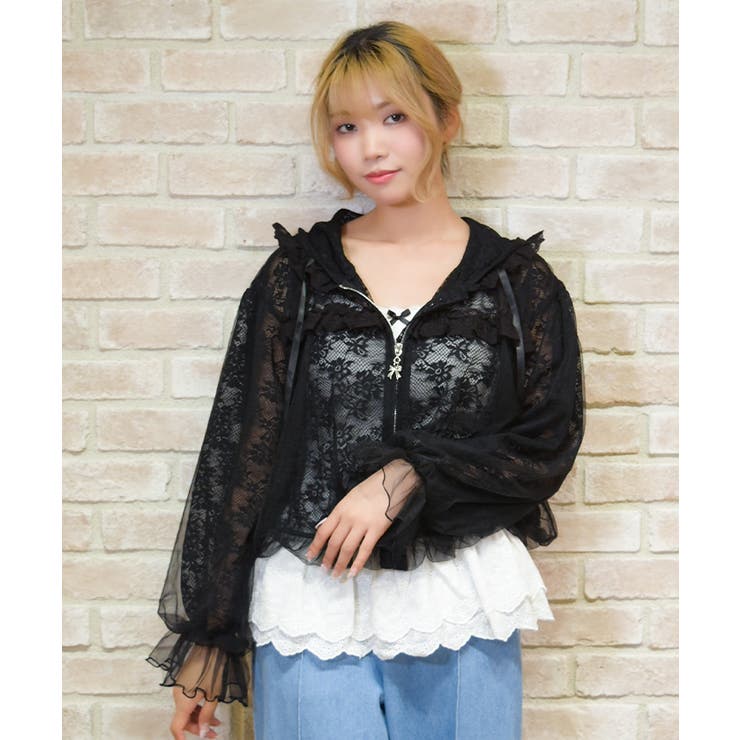 チュール×レースパーカー | axes femme | 詳細画像11 
