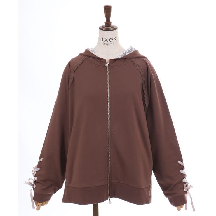 袖レースアップパーカー | axes femme | 詳細画像21 