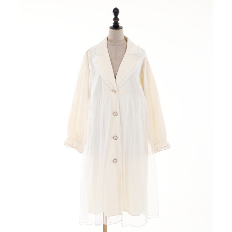 チュール×裏毛カットJK[品番：IGAW0000417]｜axes femme（アクシーズ