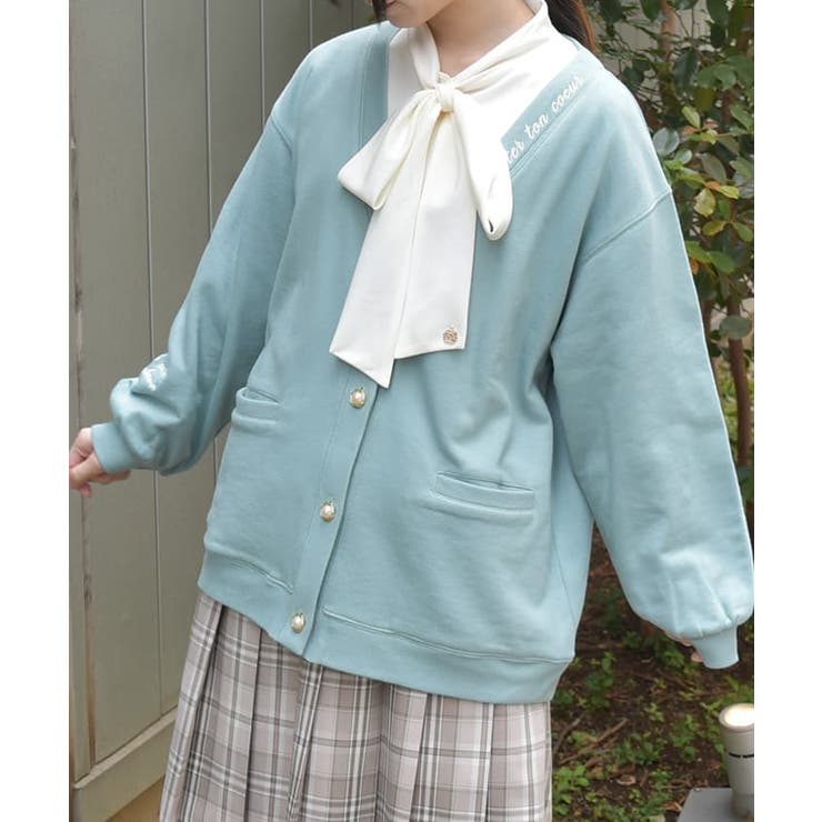 A19000 美品 現行タグ 45R 裏毛コットンのスウェットカーディガン 2 FREAK'S STORE/ビックシルエット ダメージ加工 ニットカーディガン