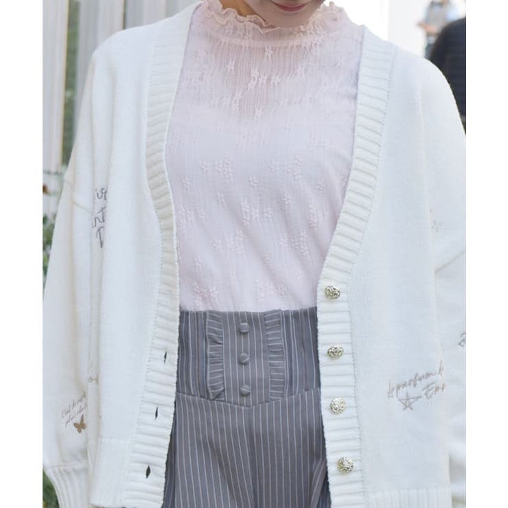 ピンク | 連ボタン花レースインナー | axes femme