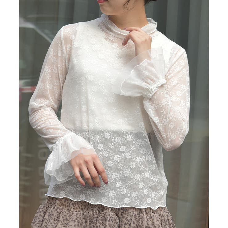 花レースフレアシアーインナー[品番：IGAW0006899]｜axes femme