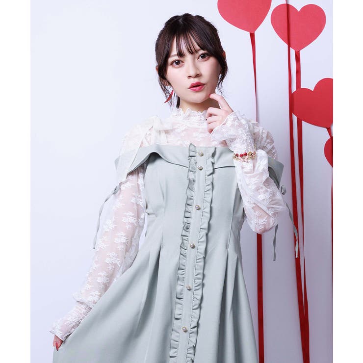 白 | フラワーレースシアーインナー | axes femme