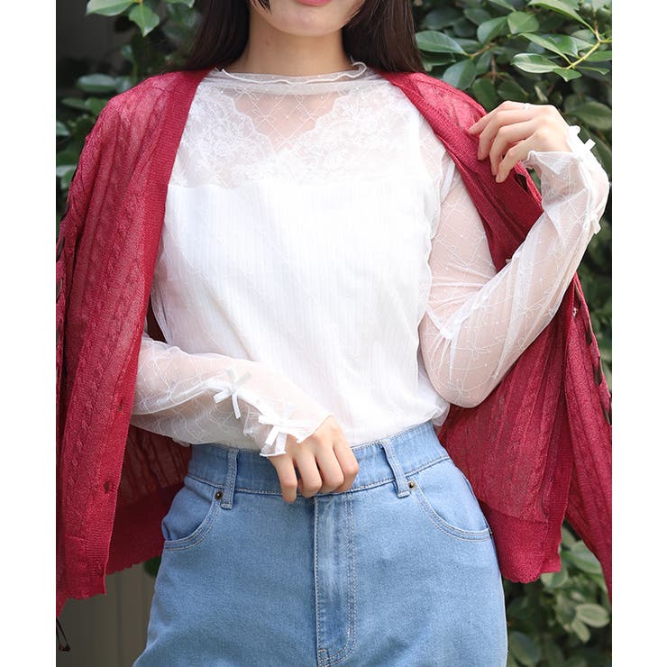 白 | マットリボンチュールインナー | axes femme